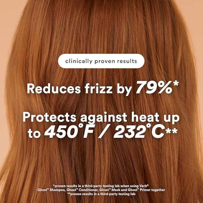 verb GHOST PREP HEAT PROTECTANT, VEGAN LIGHTWEIGHT HAIR CREAM Â€“ THERMAL PROTECTING CONDITIONER INFUSED WITH MORINGA OIL - ANTI-FRIZZ HEAT PROTECTING LOTION FOR ALL HAIR TYPES, 4 FL OZ - Image 3